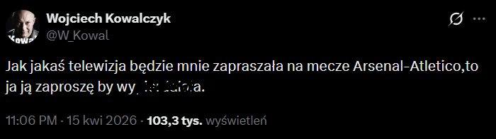 Kowal nt. TRANSMISJI meczu Atletico - Arsenal w LM xD